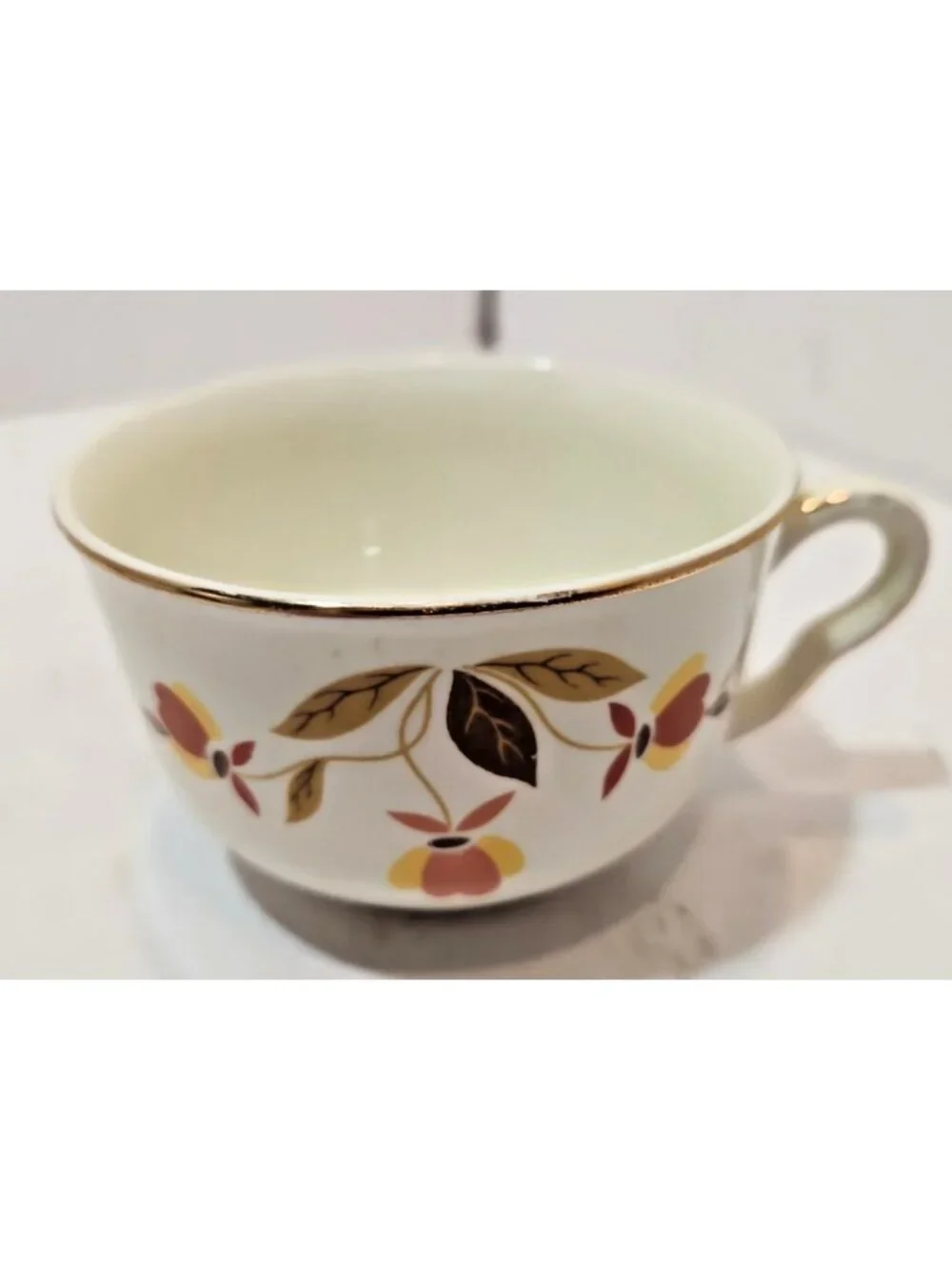 Vtg Superior Hall Quality Dinnerware Autumn Leaf  Tea /Coffee Cups Set of 4